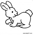 幼儿涂色简笔画：小兔