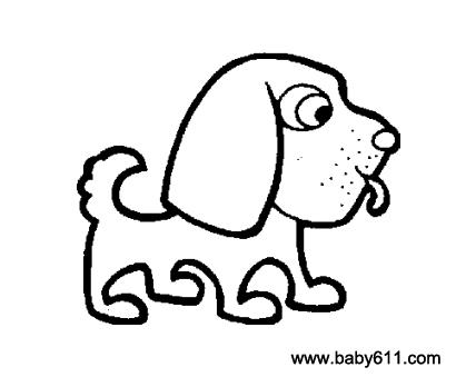 儿童简笔画：调皮的小狗